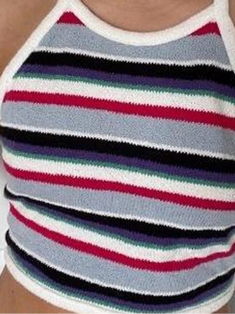 Striped Halter Top - Picture 3 of 6
